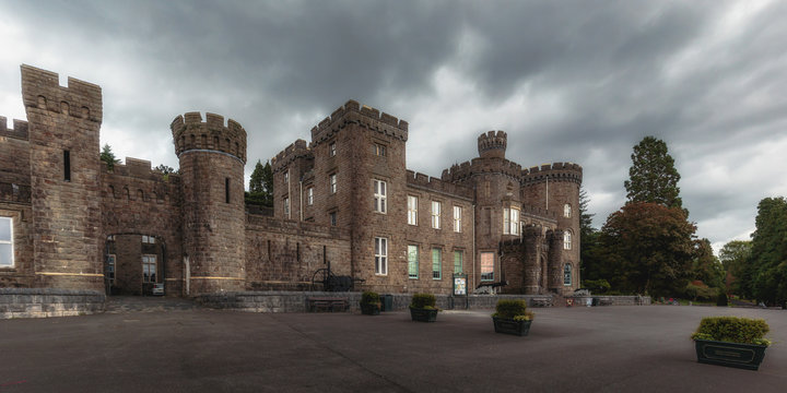 CYFARTHFA Castle in the brecon beacons national park of Wales in Great Britain