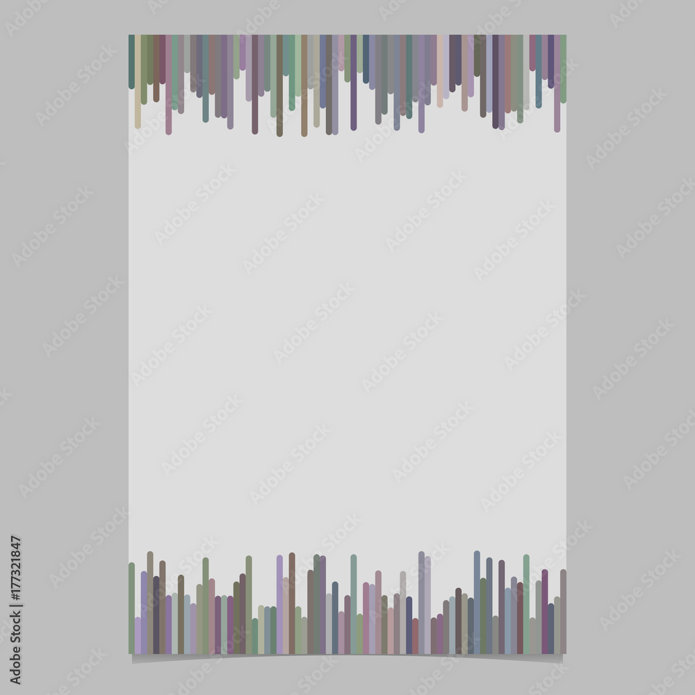 Poster Blank page template from vertical lines - vector document background design