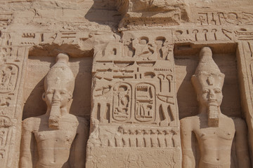 Close up of Abu Simbel temple