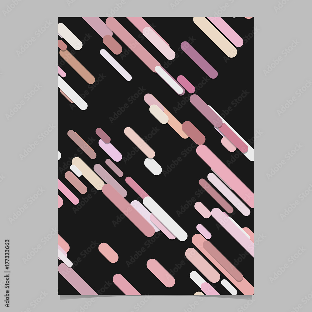 Poster repeating random rounded diagonal stripe pattern cover template - vector document background graphic
