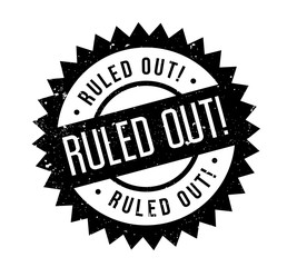 Ruled Out rubber stamp. Grunge design with dust scratches. Effects can be easily removed for a clean, crisp look. Color is easily changed.