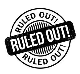 Ruled Out rubber stamp. Grunge design with dust scratches. Effects can be easily removed for a clean, crisp look. Color is easily changed.