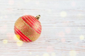 One red christmas ball