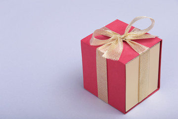 Fototapeta premium Gift boxes with bow on wood background
