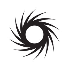 Abstract disc with sharp teeth