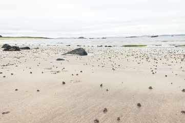 White sandy beach in Scotland