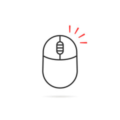 black thin line right click icon