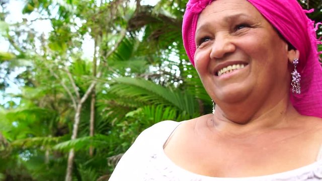 Portrait of Brazilian Woman Smiling