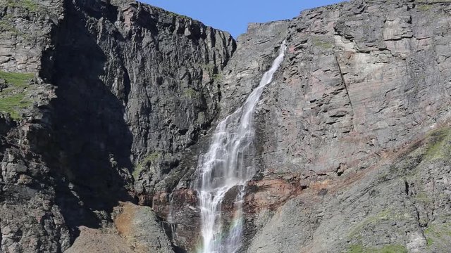 Rainbow in the waterfall, Kafjorddalen