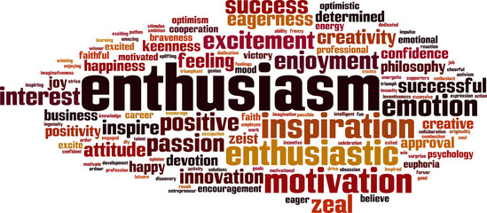 Enthusiasm word cloud