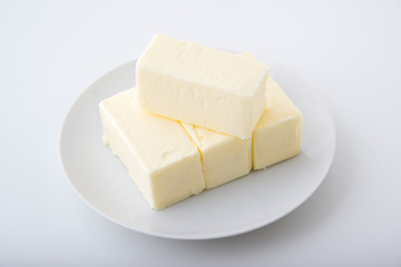 isolated butter on white background