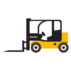 Forklift vehicle icon isolated on white background, Vector illustration