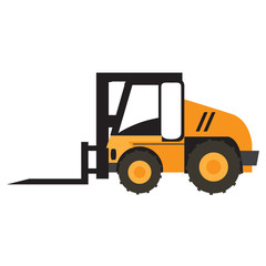 Forklift vehicle icon isolated on white background, Vector illustration
