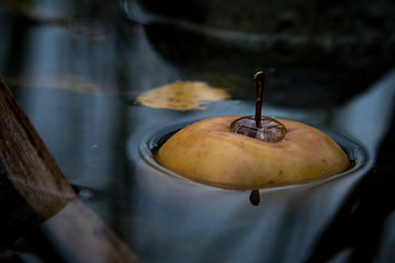 apple in water