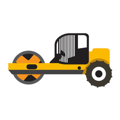 Construction vehicle icon isolated on white background, Vector illustration
