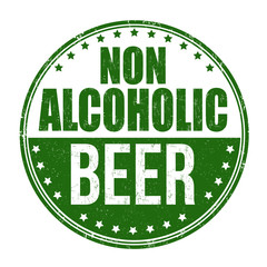 Non alcoholic beer grunge rubber stamp