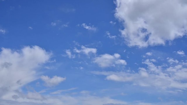 rolling cloud on the blue sky windy time lapse