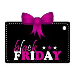 Isolated black friday label on a white background, Vector illustration