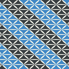 Seamless geometric pattern in gray and blue