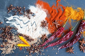 various Asian spices