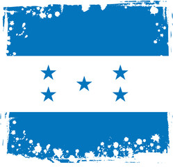 Abstract Honduras Flag, Honduran Colors (Vector Art)