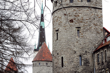 View from the Tower Square in Tallinn at the Church of St. Olaf