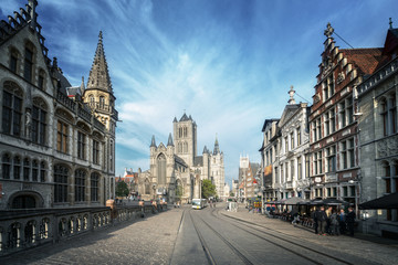 Historic houses in Ghent, Belgium