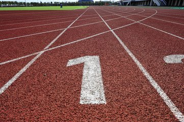 The runway on the sports ground