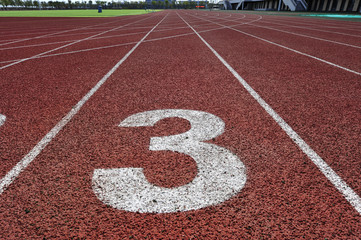 The runway on the sports ground