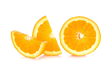 Orange on white background