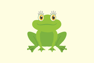 Exotic amphibian set. Frogs in different styles Cartoon Vector Illustration isolated. tropical animals