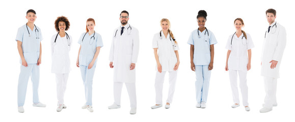 Portrait Of Happy Multiracial Medical Team