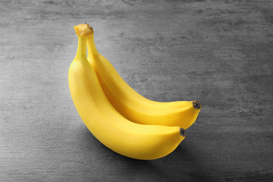 Ripe bananas on table