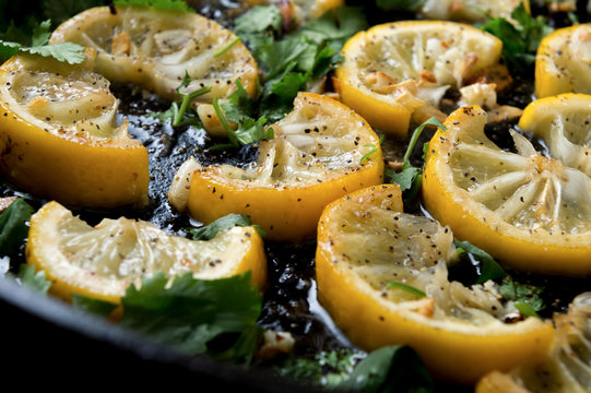 Preparing Tagliatelle Pasta with Caramelized Grilled Lemons