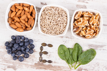 Natural ingredients as source vitamin E, minerals and dietary fiber