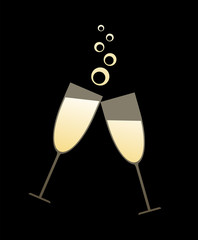 Champagne glass illustration