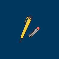 Vector of stationery doodle style