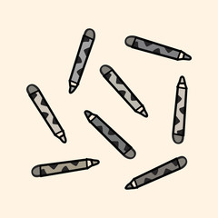 Vector of stationery doodle style