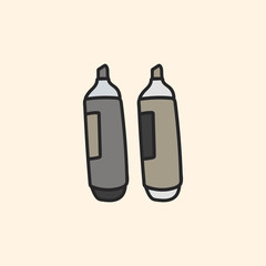 Vector of stationery doodle style