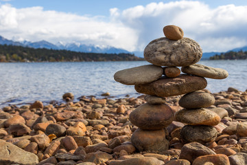 Small stone inukshuk