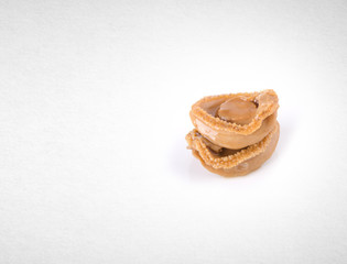 abalones or raw abalones on the background.