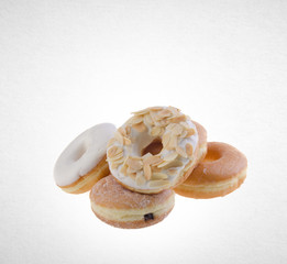 Donut or Assorted donuts on a background.