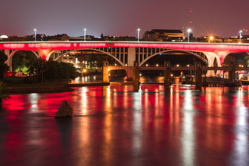 Colorful Bridge Across Mississipi