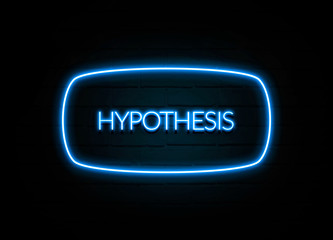 Hypothesis  - colorful Neon Sign on brickwall