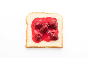 bread with strawberry jam