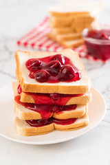 bread with strawberry jam