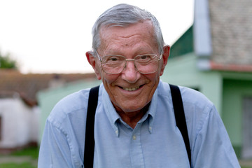 Portrait of a content senior man