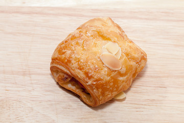 chicken pie on white background