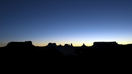 Before sunrise at Goulding Lodge, Monument Valley