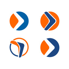 Arrow logo design template vector